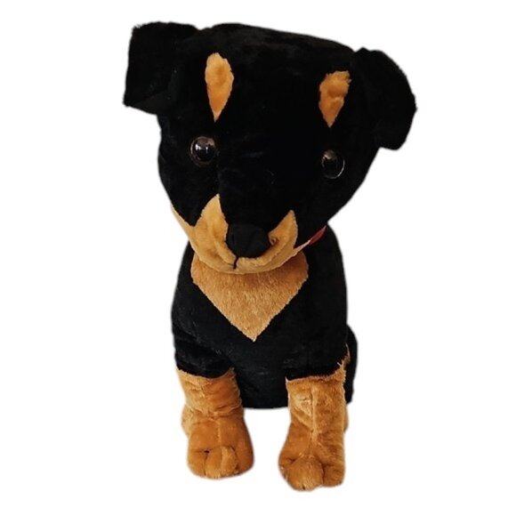 Fun & Fun Toys Plush stuffed Rottweiler Dog Toy Black and Tan large lightweight - Picture 3 of 13